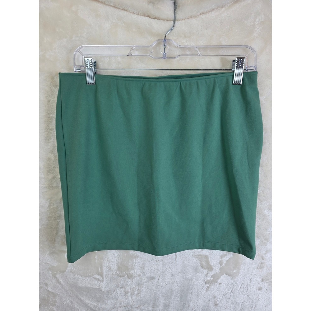 Wild Fable ButterBliss Green Mini Skirt High Stretch Bodycon Target 331056367 M